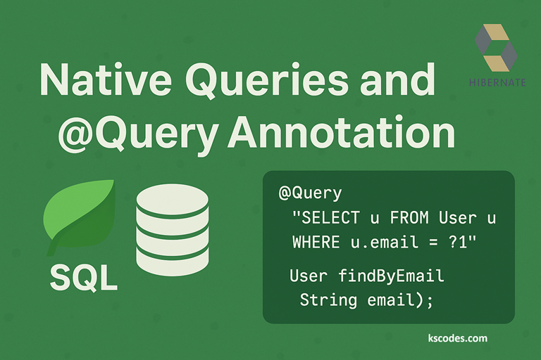 Native Queries in Spring Data JPA : @Query Annotation - KSCodes